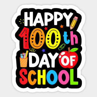 100 Days Of School Teacher And Student Sticker